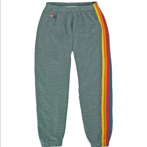 Aviator Nation Kids Gray 5 Stripe Sweatpants